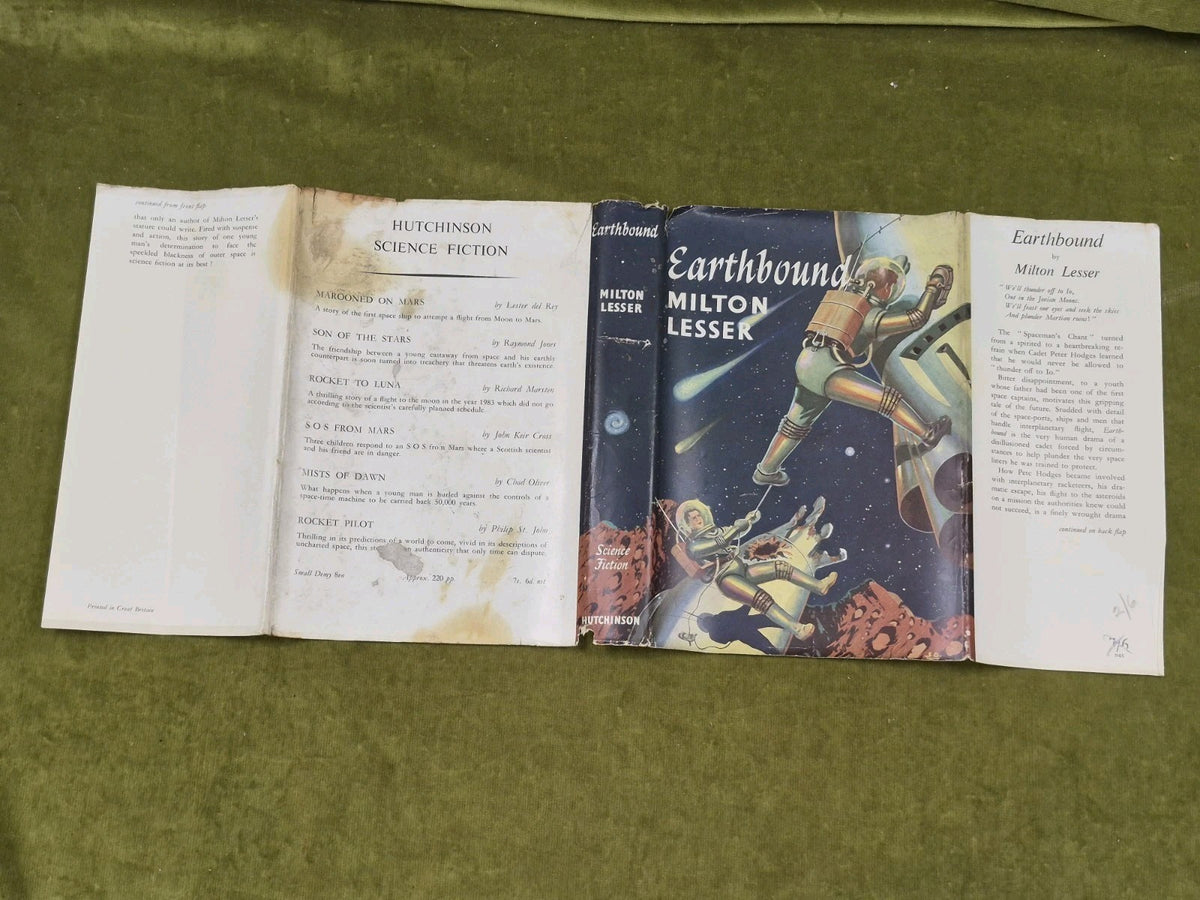 MILTON LESSER EARTHBOUND Hutchinson FIRST EDITION HB DW Science Fiction4