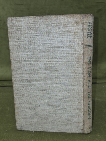 Lion and the Unicorn Orwell First Edition 1941 Secker & Warburg Second Printing 1