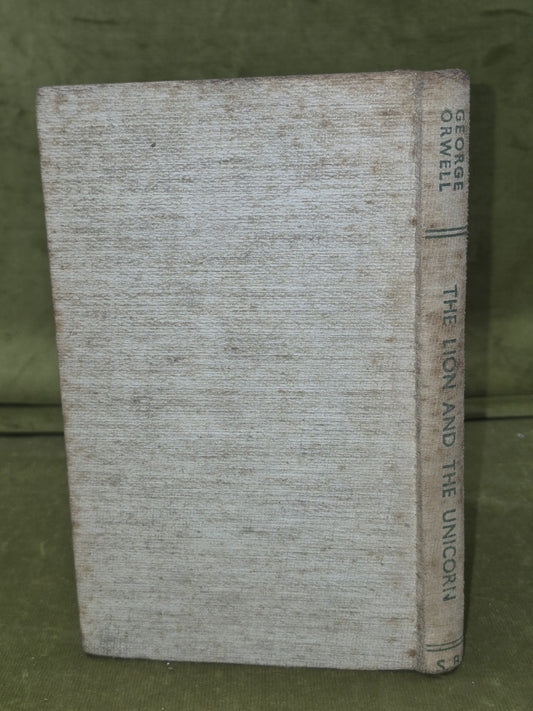 Lion and the Unicorn Orwell First Edition 1941 Secker & Warburg Second Printing 1