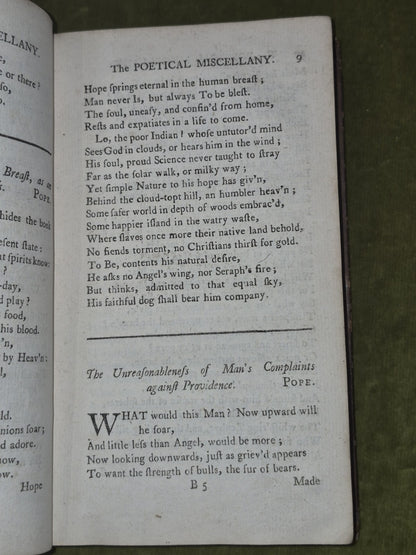 Poetical Miscellany Milton Dryden Pope Addison Gay Parnel James Williams 1774 8