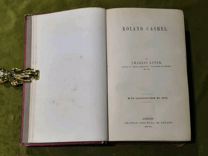 Roland Cashel by Charles Lever 1850 Hardcover VGC4