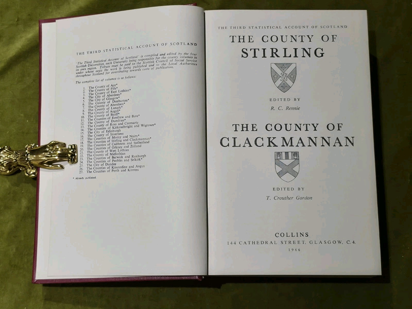 The Counties of Stirling and Clackmannan, R C Rennie and T Crouther Gordon3