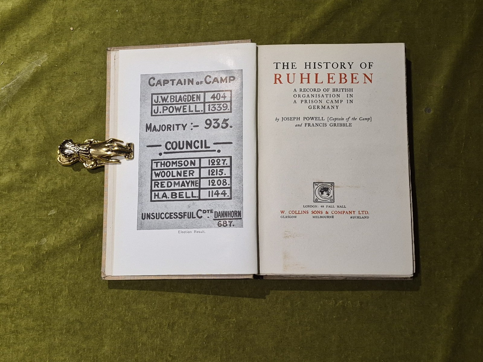 History of Ruhleben : Prison Camp in Germany - Powell ; Gribble , Collins 19195