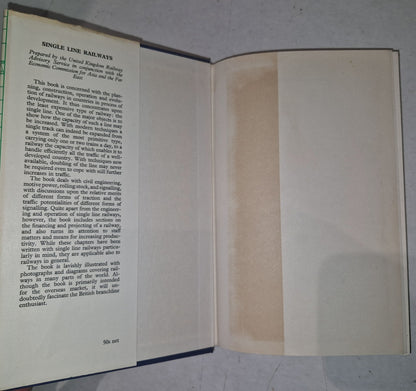 Single Line Railways, Edited By O S Nock  1966 Hardback With Dustjacket1