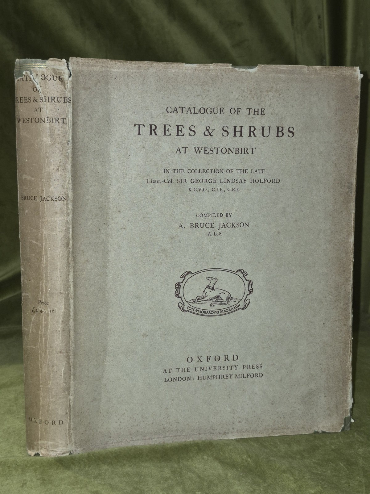 Catalogue of the Trees and Shrubs At Westonbirt 1927 Oxford University Press1