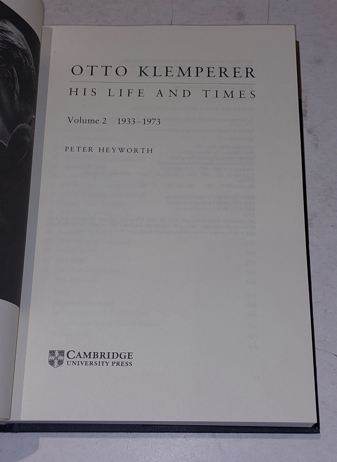 Otto Klemperer: Volume 2: 19331973 by Peter Heyworth (Hardcover, 1996)3