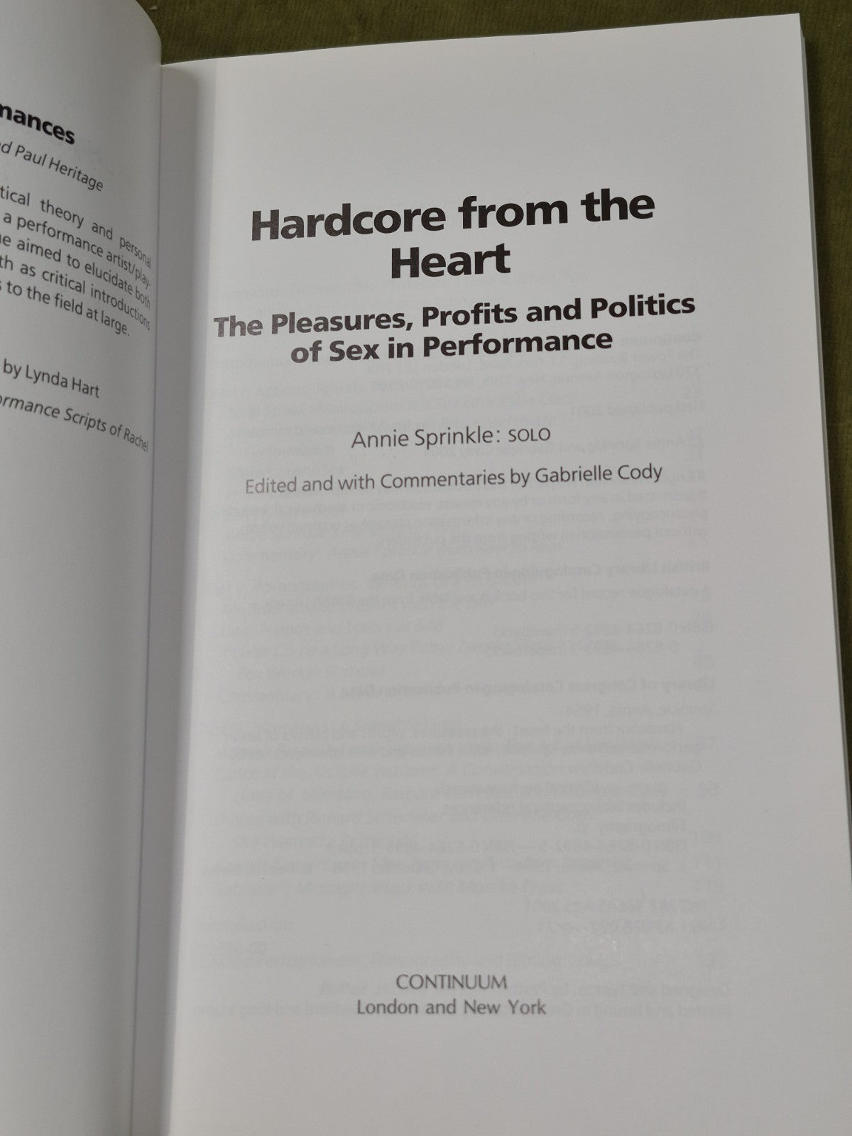 Hardcore from the Heart Annie Sprinkle 2001 First Edition2