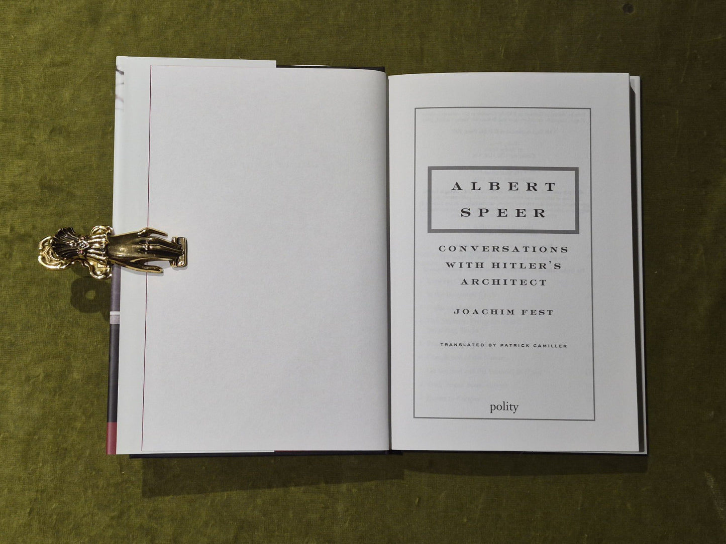 Albert Speer: Conversations with Hitler's Architect Hardcover 2007 Joachim Fest4