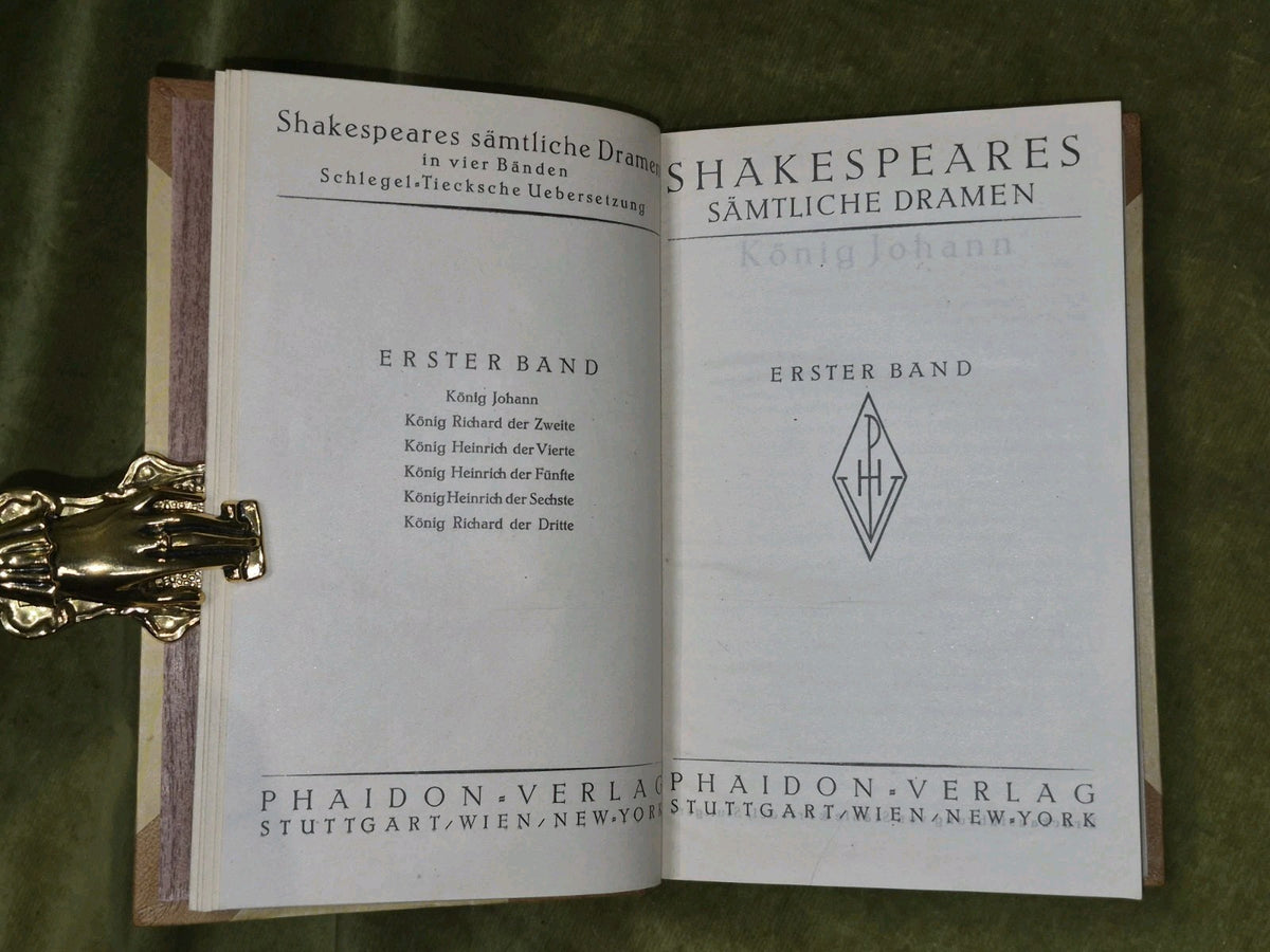 Shakespeares Sämtliche Dramen Phaidon 4 Bänden Schlegel Tiecksche Übersetzung9