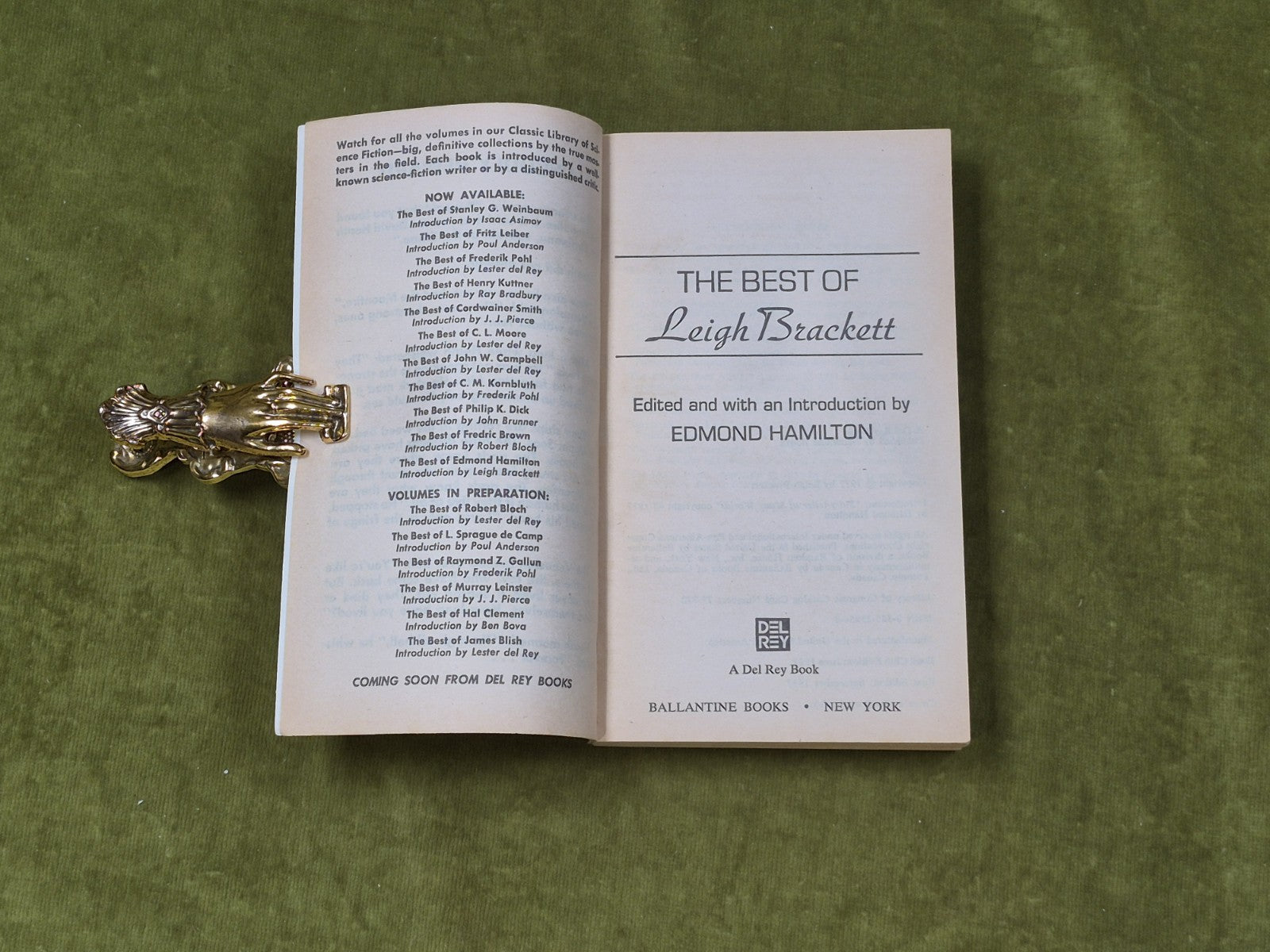 The Beast of Leigh Brackett - ed. Edmond Hamilton , Del Rey 1977 Paperback3