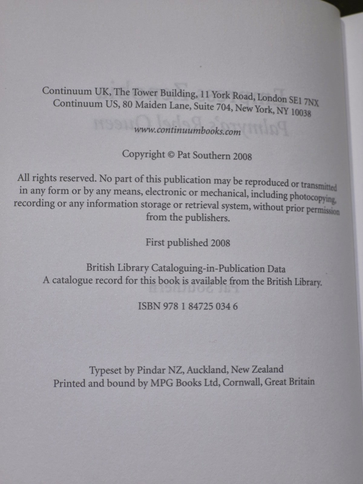 Empress Zenobia: Palmyra's Rebel Queen (2008) Pat Southern4