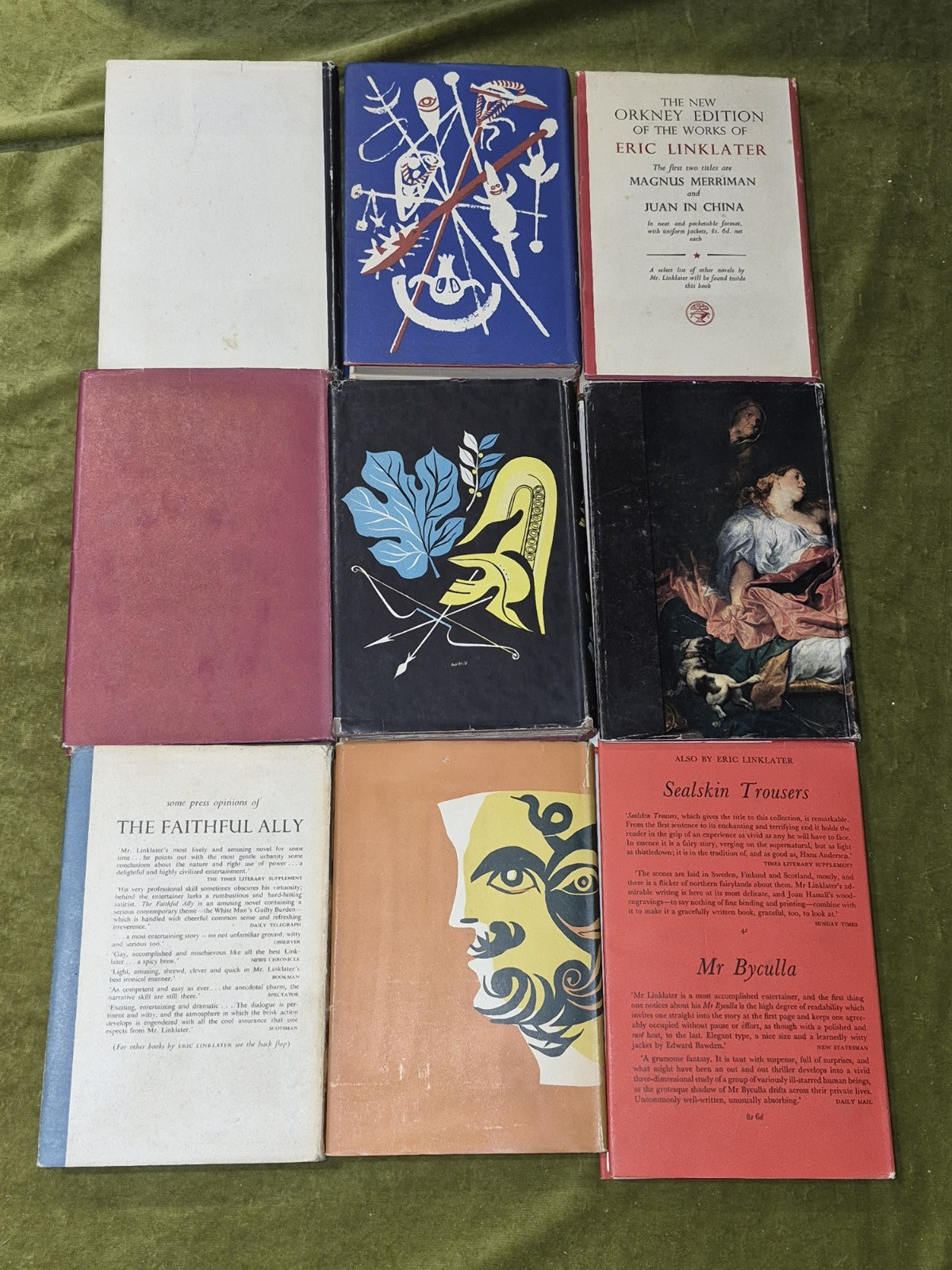 Eric Linklater First Editions Job Lot Dustjackets 3