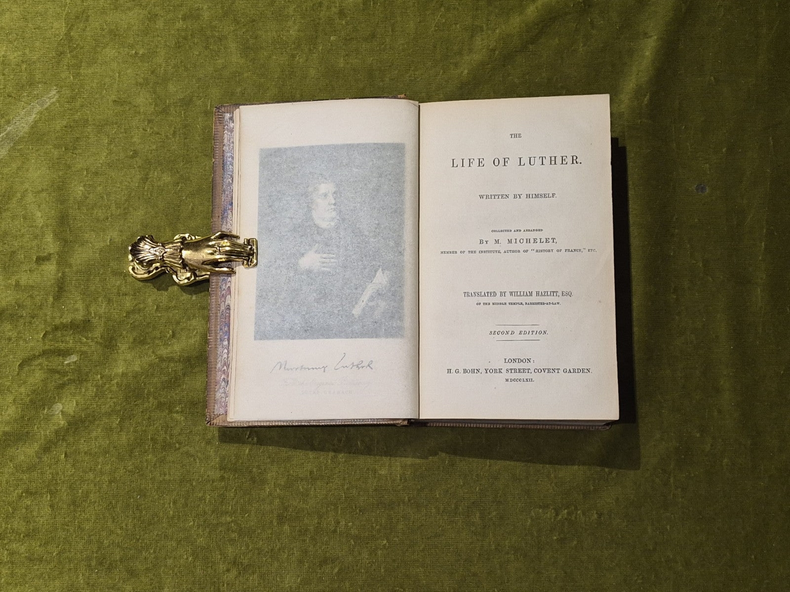 Life of Luther by Himself - arranged by Michelet, trans. Hazlitt , Bohn 18626