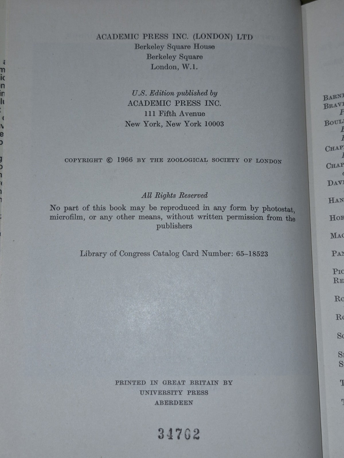 W J Rees / Cnidaria and Their Evolution Symposia of the Zoological Society 19664