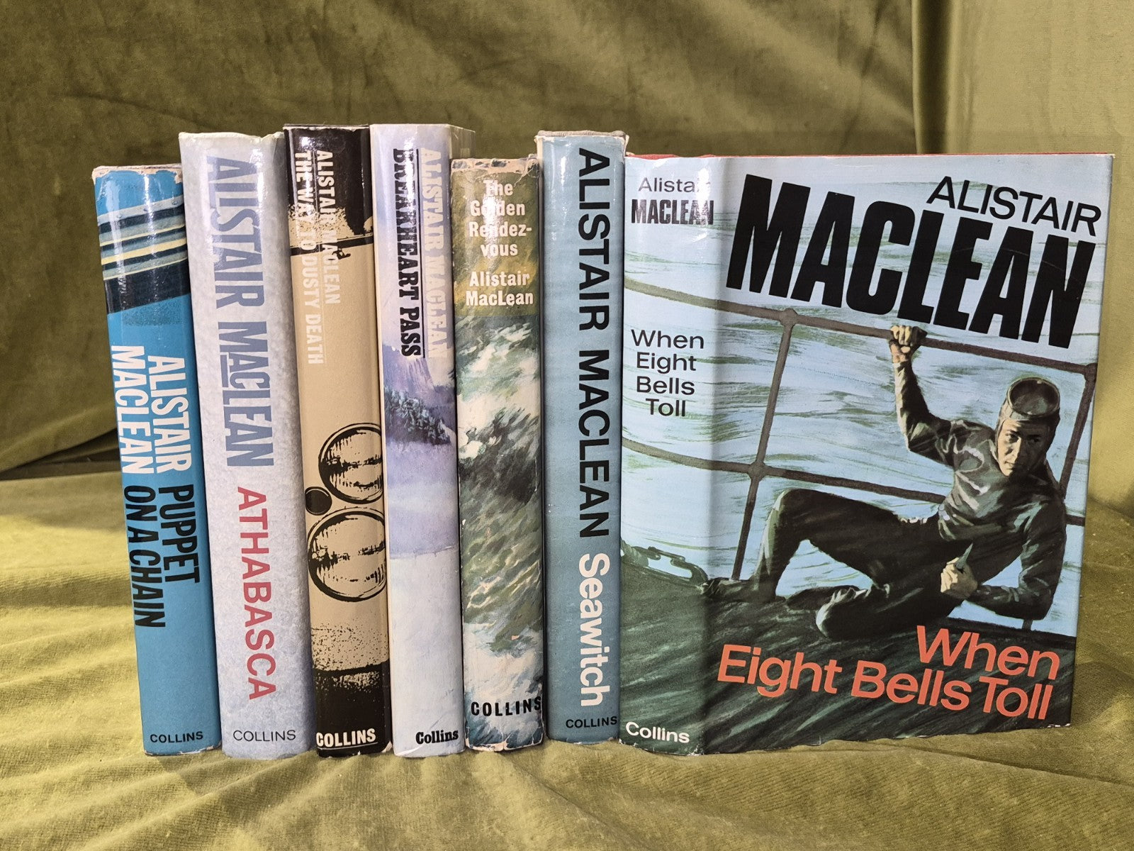 Alistair Maclean First Edition Job Lot SIGNED Breakheart Pass Athabasca HB DJ2