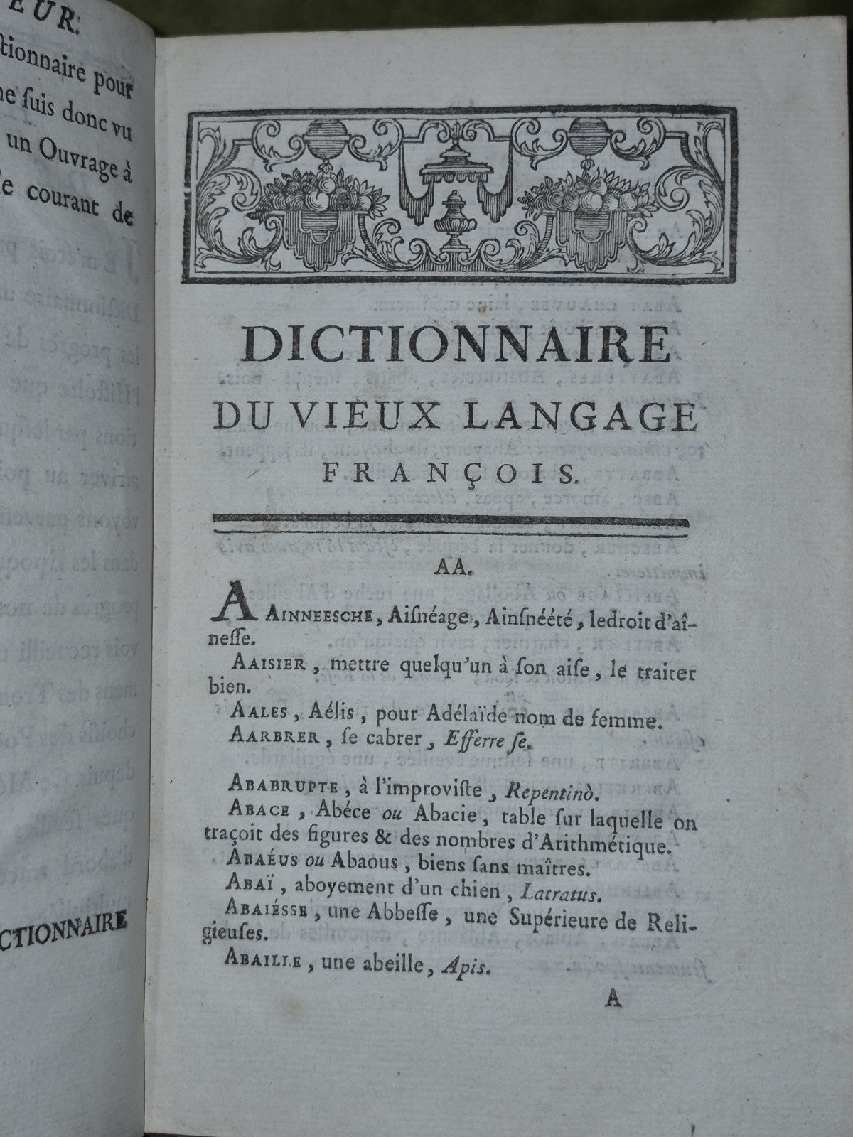 1766 Dictionnaire du Vieux Langage Francois by M. Lacombe6