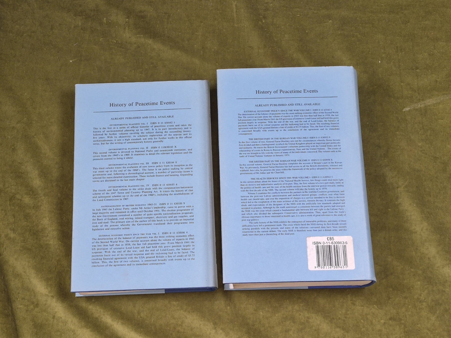The Health Services Since the War Vols 1&2 - Charles Webster HMSO 1988 HB DJ1
