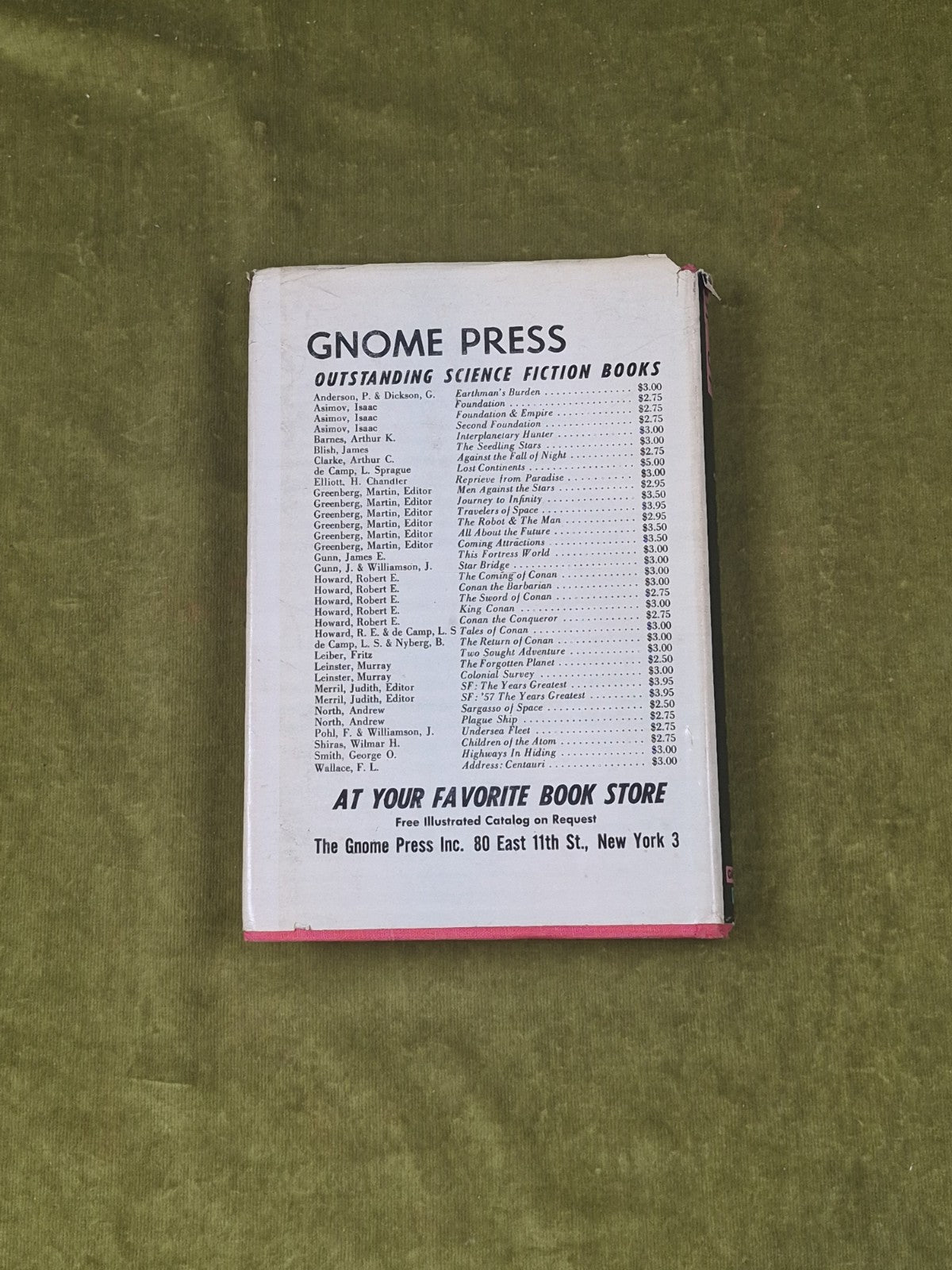 Judith Merril SF: 57 The Year’s Greatest Science Fiction And Fantasy Gnome Press1