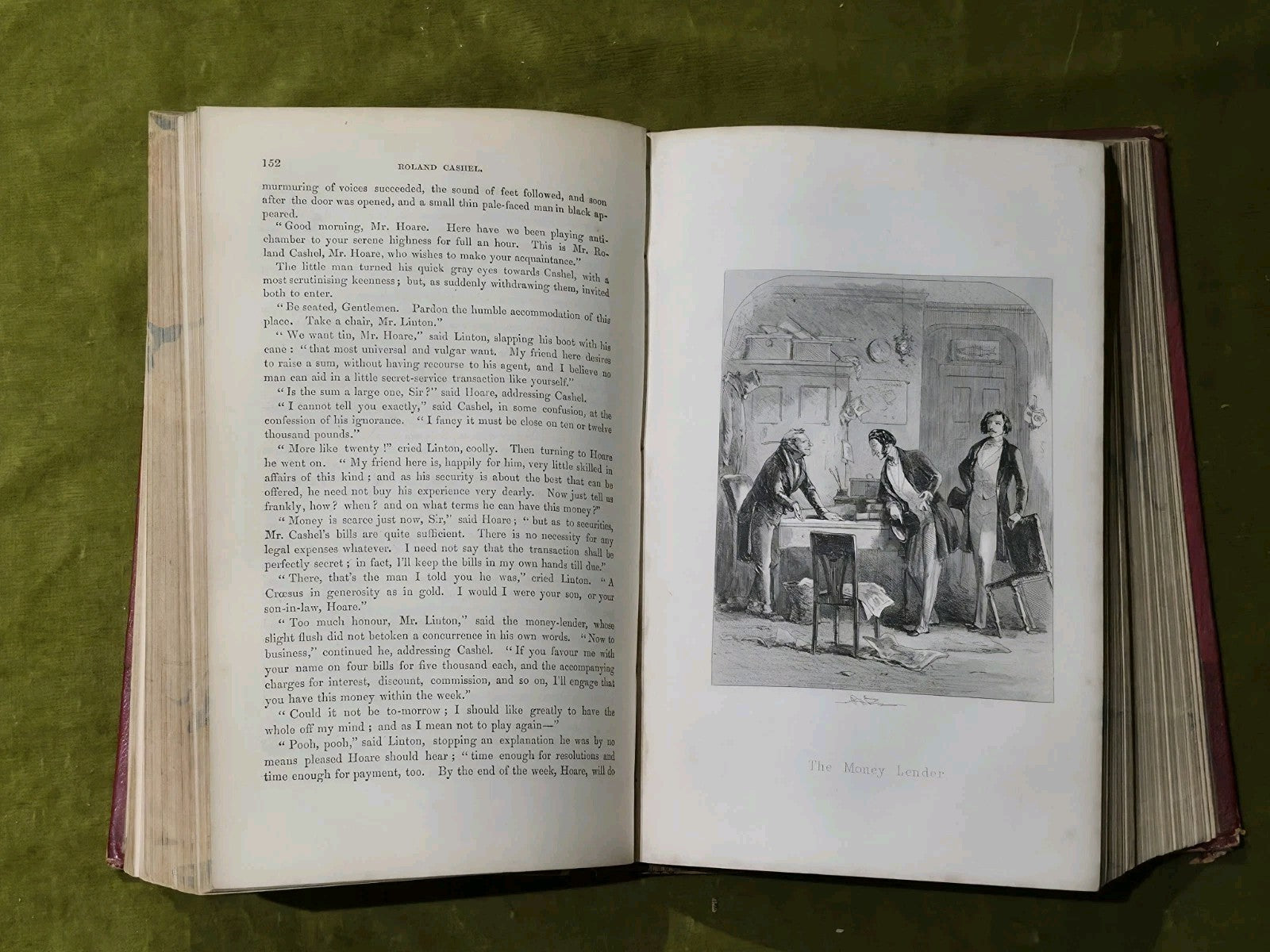 Roland Cashel by Charles Lever 1850 Hardcover VGC5