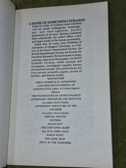 Sense of Something Strange - Archie E. Roy 1990 Signed First Edition Paperback 4