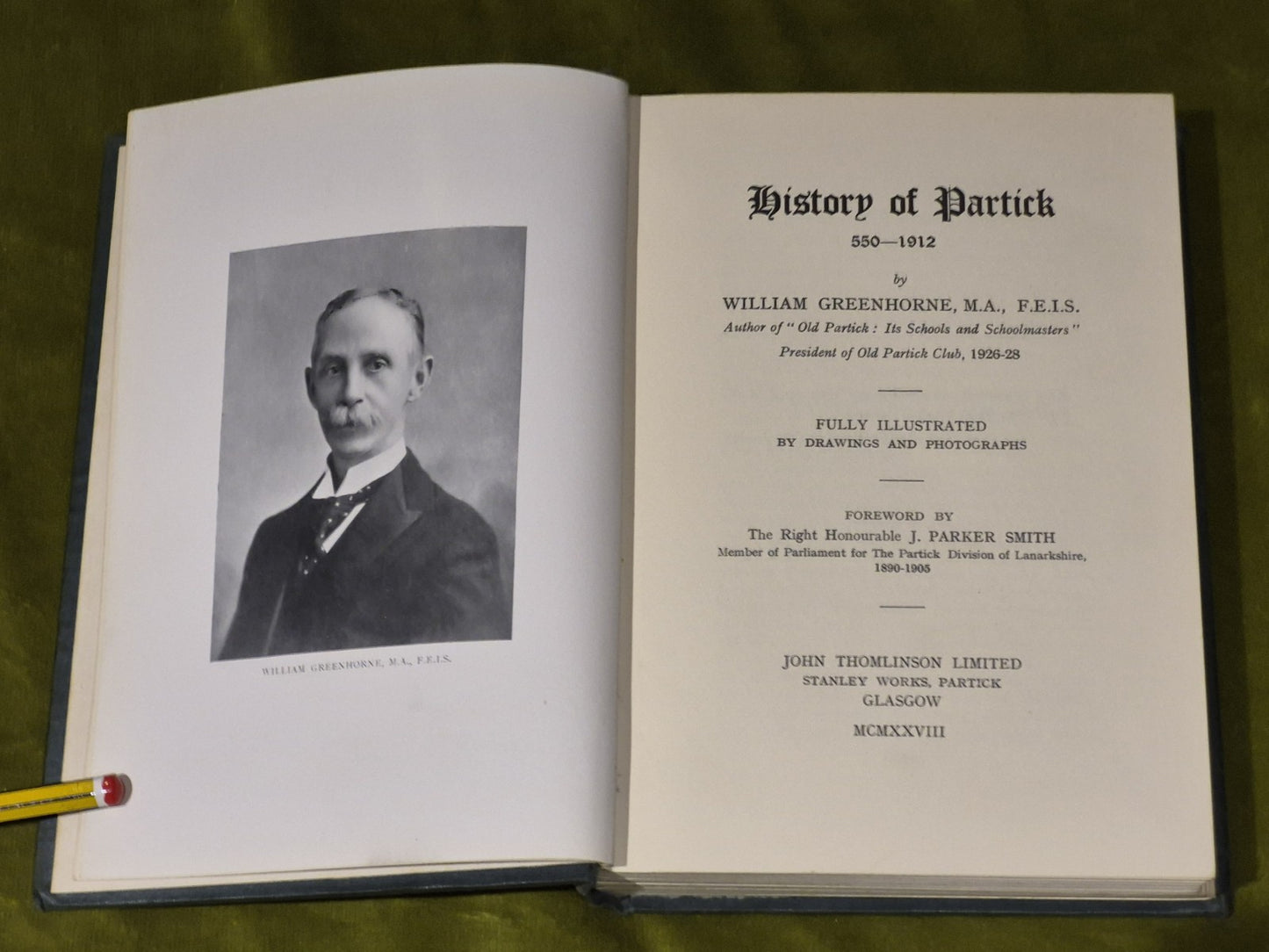 History Of Partick By William Greenhorne 1928 1st Edition4