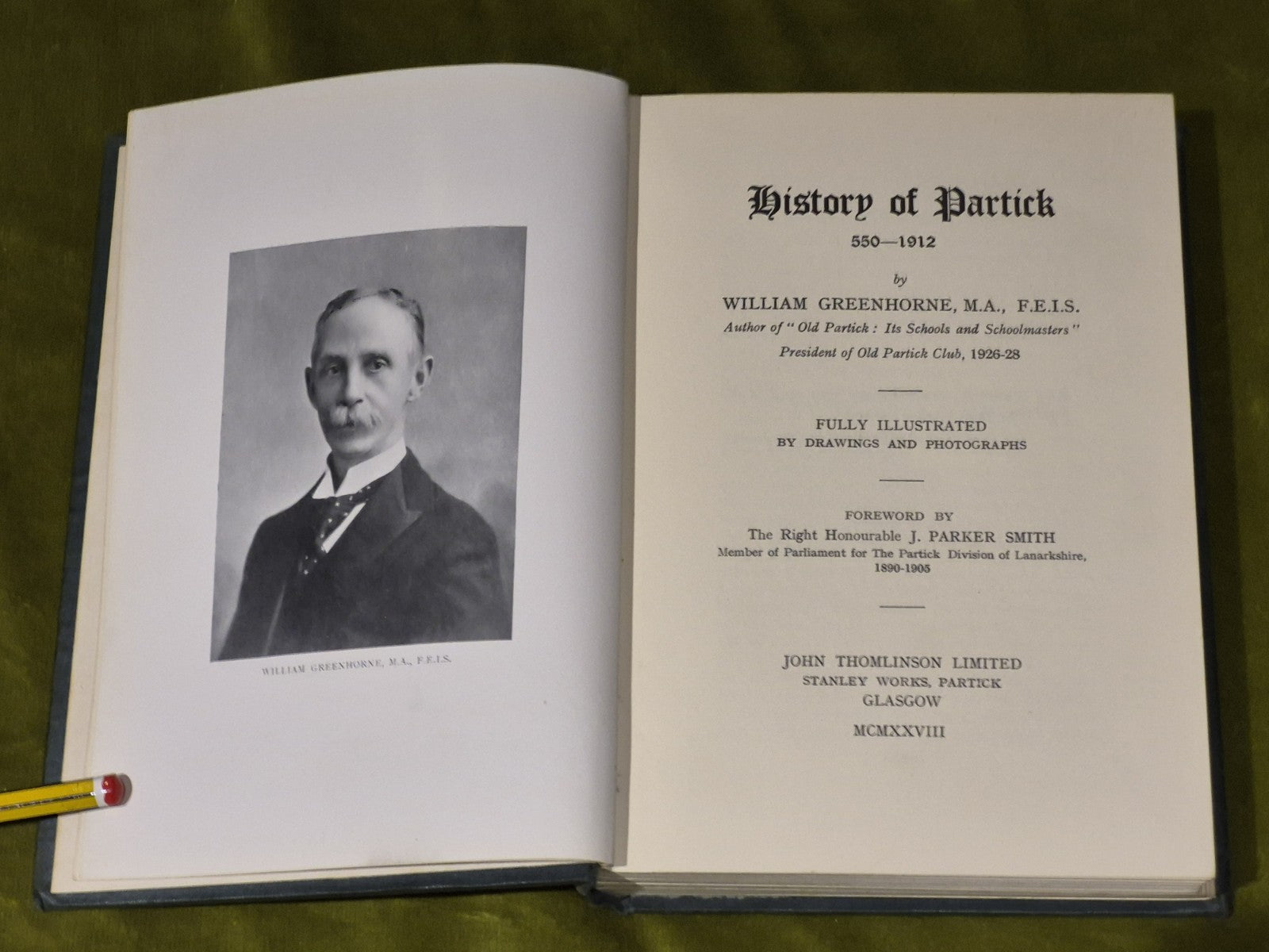 History Of Partick By William Greenhorne 1928 1st Edition4
