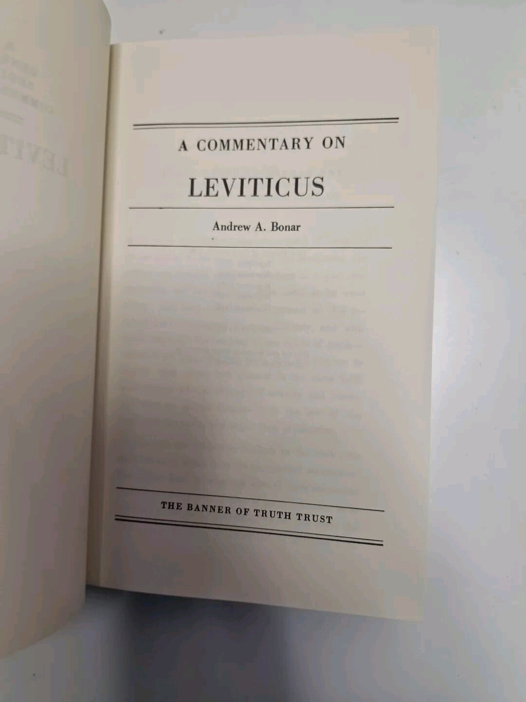 A Commentary on Leviticus by Andrew A. Bonar (Hardcover, 1973)3