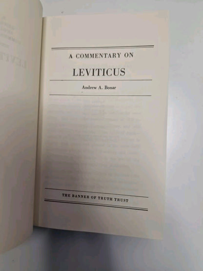 A Commentary on Leviticus by Andrew A. Bonar (Hardcover, 1973)3