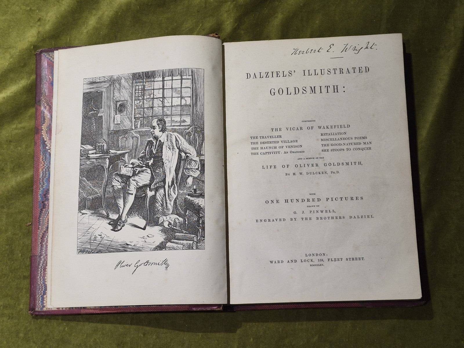 Dalziel's Illustrated Goldsmith Stories 100 Pictures 1865 Ward Lock HB Works5