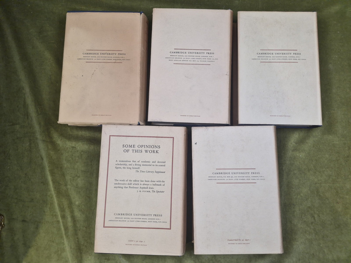 The later correspondence of George III in 5 Volumes - A Aspinall , Cambridge 1st3
