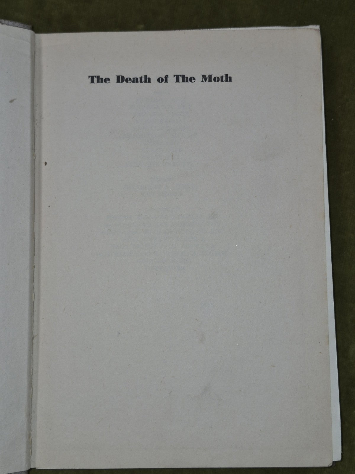 Virginia Woolf The Death of the Moth 1943 Readers Union Hogarth Press First Ed3