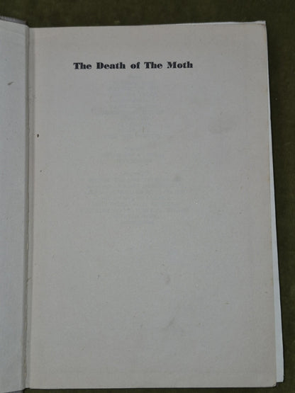Virginia Woolf The Death of the Moth 1943 Readers Union Hogarth Press First Ed3