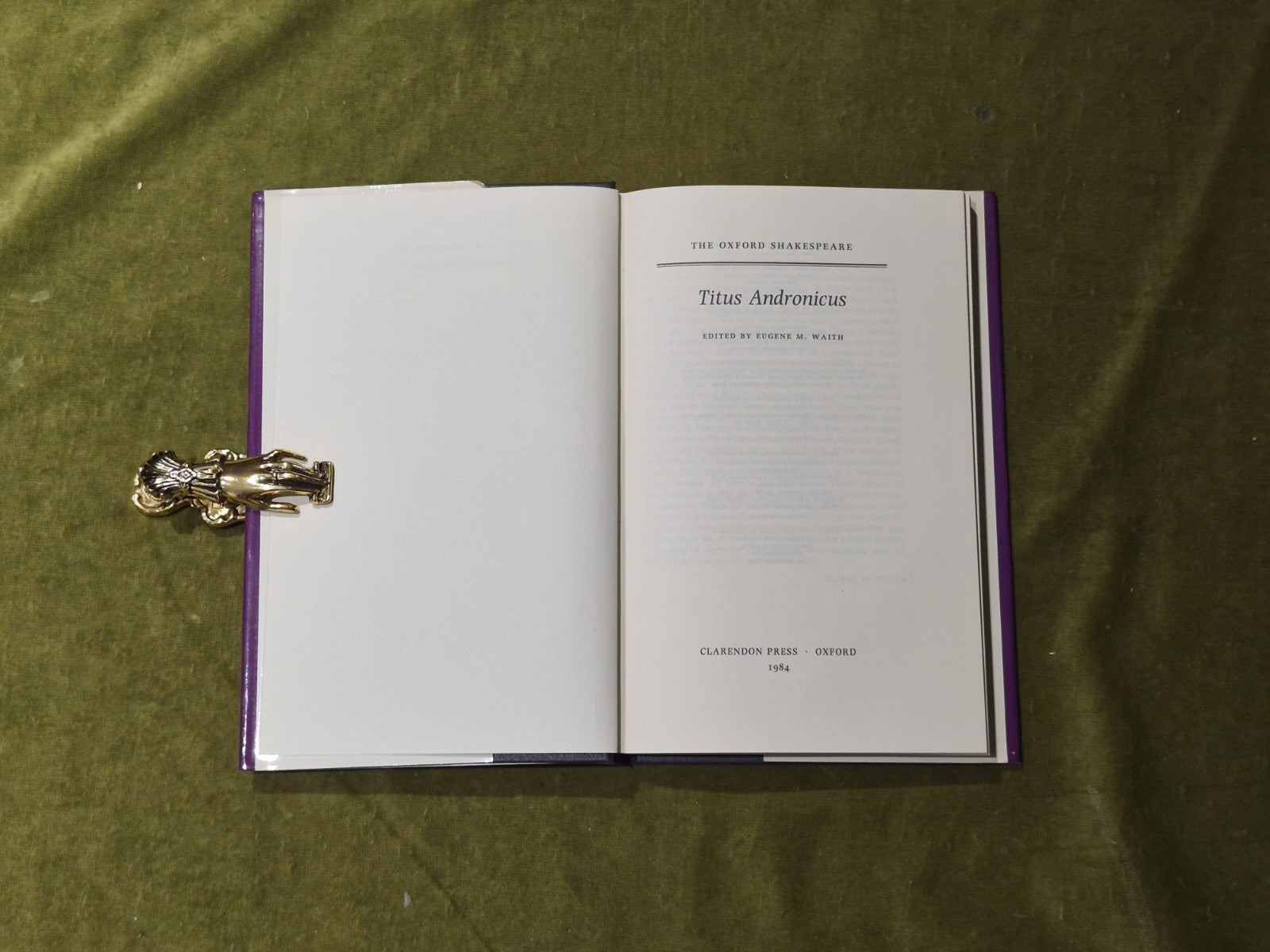 The Oxford Shakespeare - Titus Andronicus - Ed. Eugene M Waith VGC HB DJ4