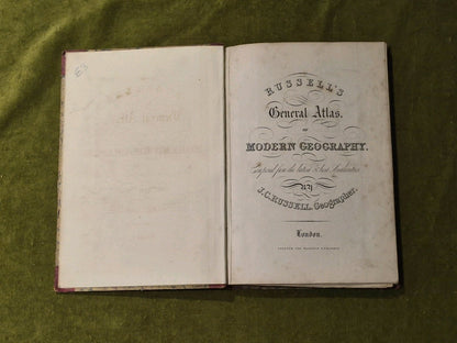 J.C. Russell's General Atlas of Modern Geography - Baldwin & Cradock HB4