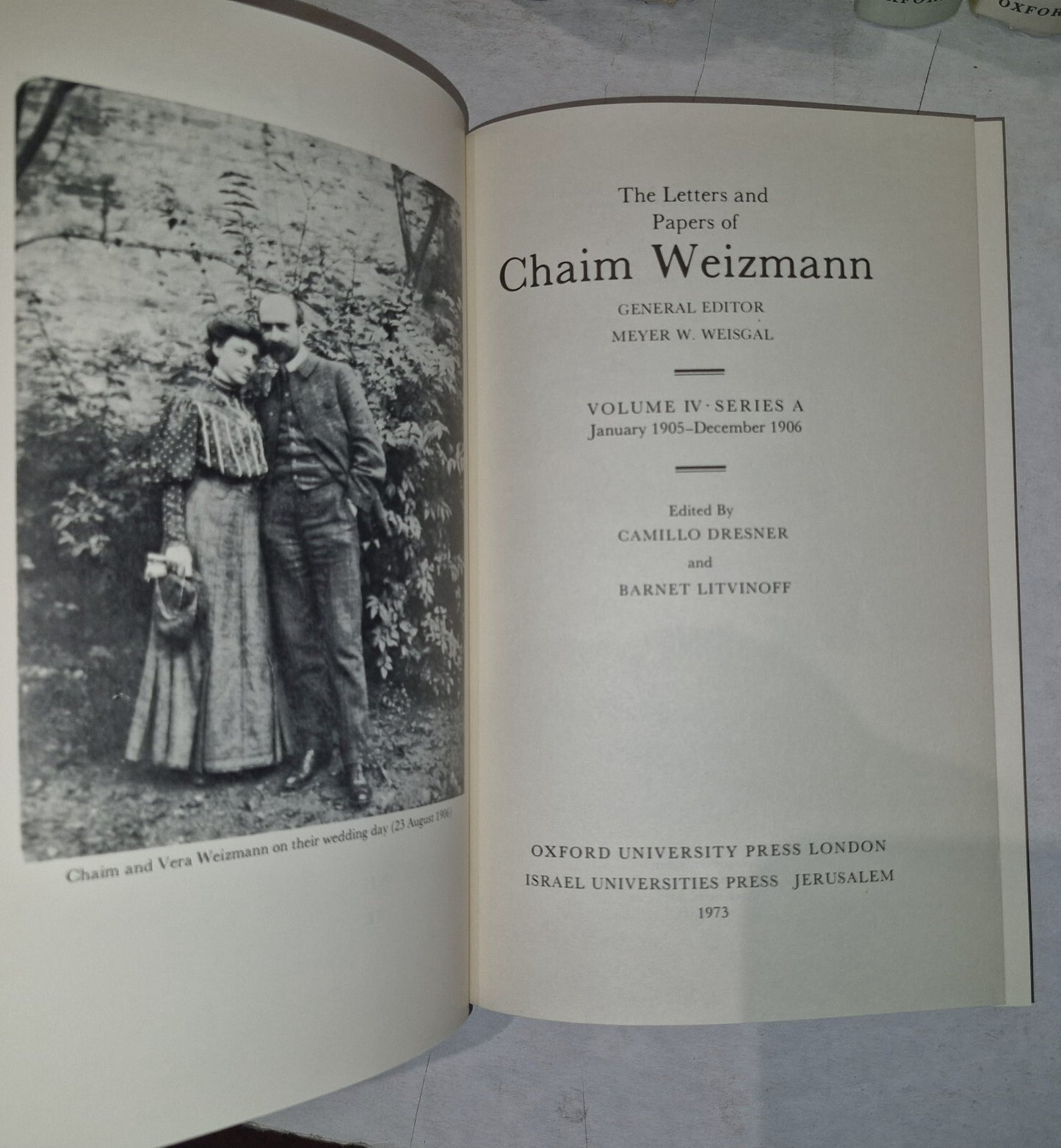 LETTERS AND PAPERS OF CHAIM WEIZMANN VOLUMES 1,3,4,5,6,7 Will Split.10