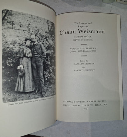 LETTERS AND PAPERS OF CHAIM WEIZMANN VOLUMES 1,3,4,5,6,7 Will Split.10