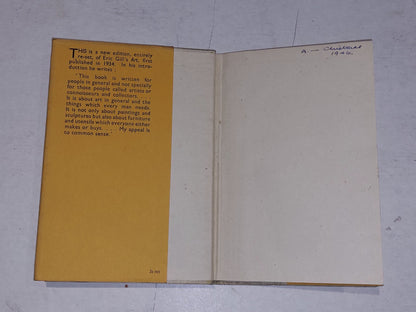 ART By Eric Gill (1946) [John Lane / Bodley Head] Hb Book2