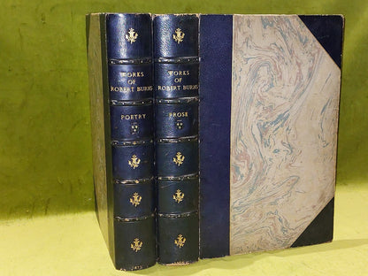 Robert Burns Poetry & Prose (1877) Fine Leather Binding Large Books0