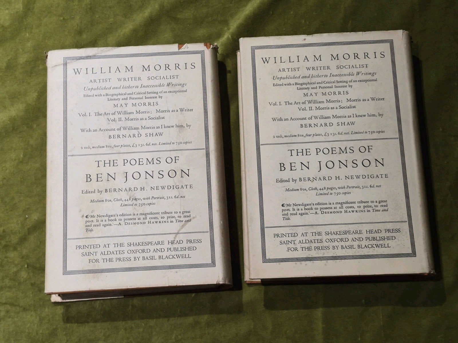 The miscellaneous and unpublished writings of Brontë in 2 Vols 1936 1st HB DJ1