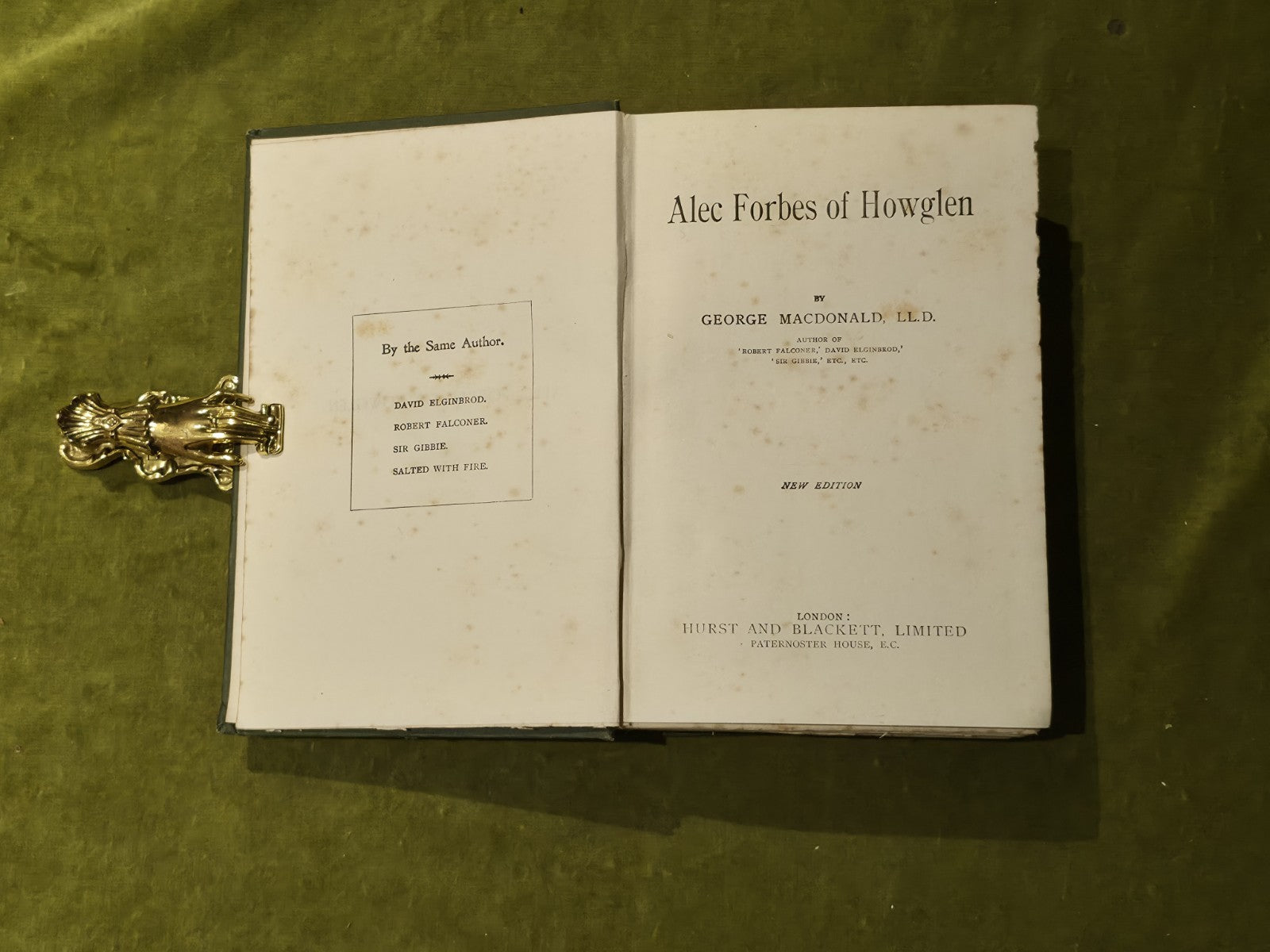 George Macdonald - Alec Forbes - Hurst & Blackett New Edition - circa 19004