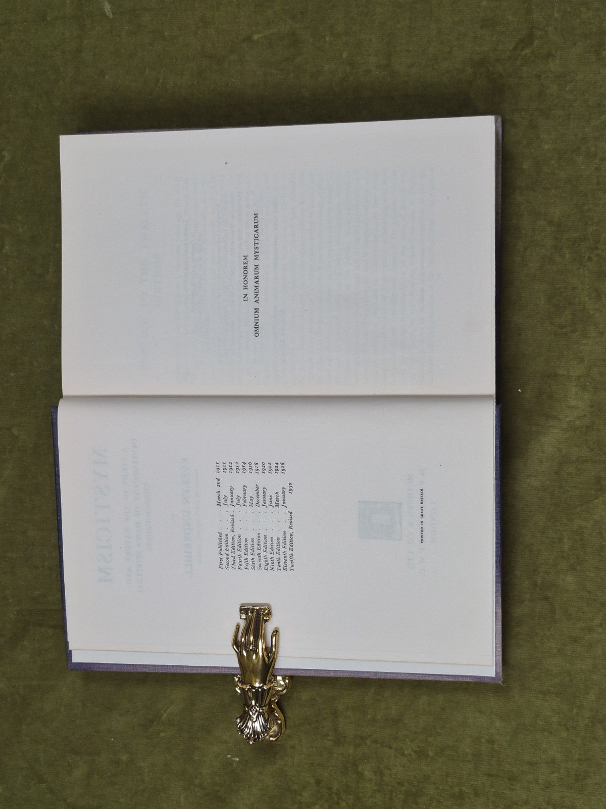 Mysticism a Study in Man's Spiritual Consciousness - Evelyn Underhill , 1930 HB4