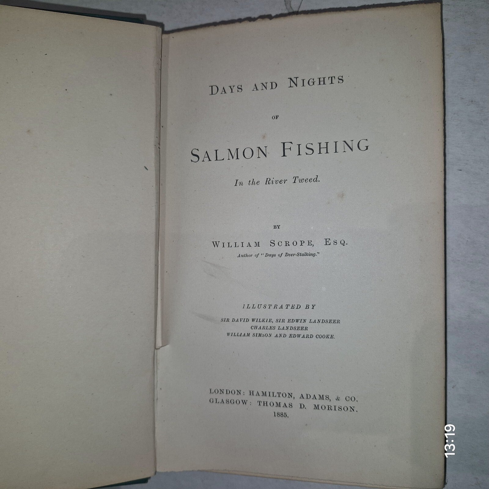 Days and Nights of Salmon Fishing William Scrope 18853