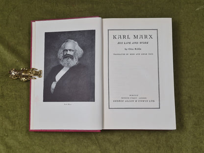 Karl Marx His Life and Work - Otto Rhule , Allen & Unwin 1929 HB DJ3