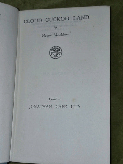 Naomi Mitchison Cloud Cuckoo Land 1925 First Edition Jonathan Cape4