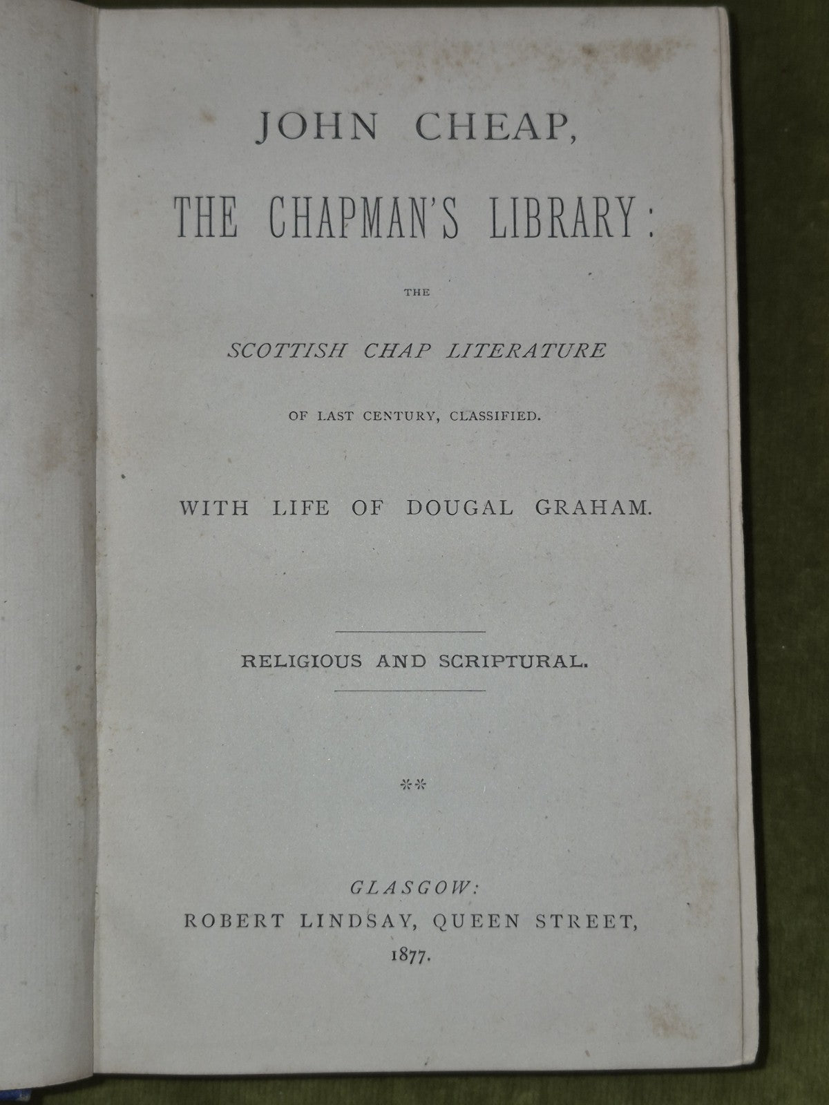 John Cheap Chapman's Library Robert Lindsay Old Fairy Tales Complete Set 18775
