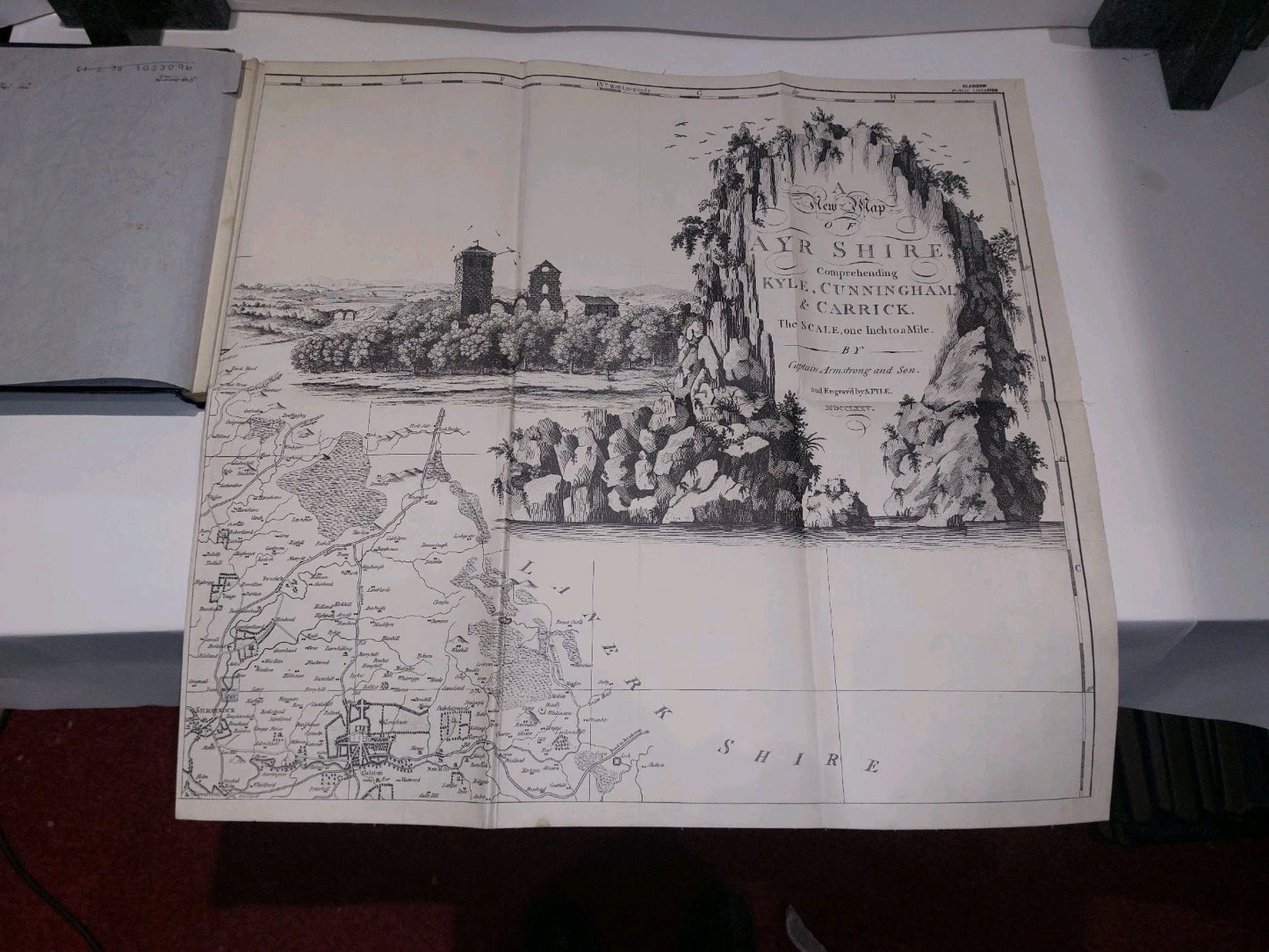 A New Map Of Ayrshire Captain Armstrong Facsimile Of 1775. 1959 At Time Of Burns4