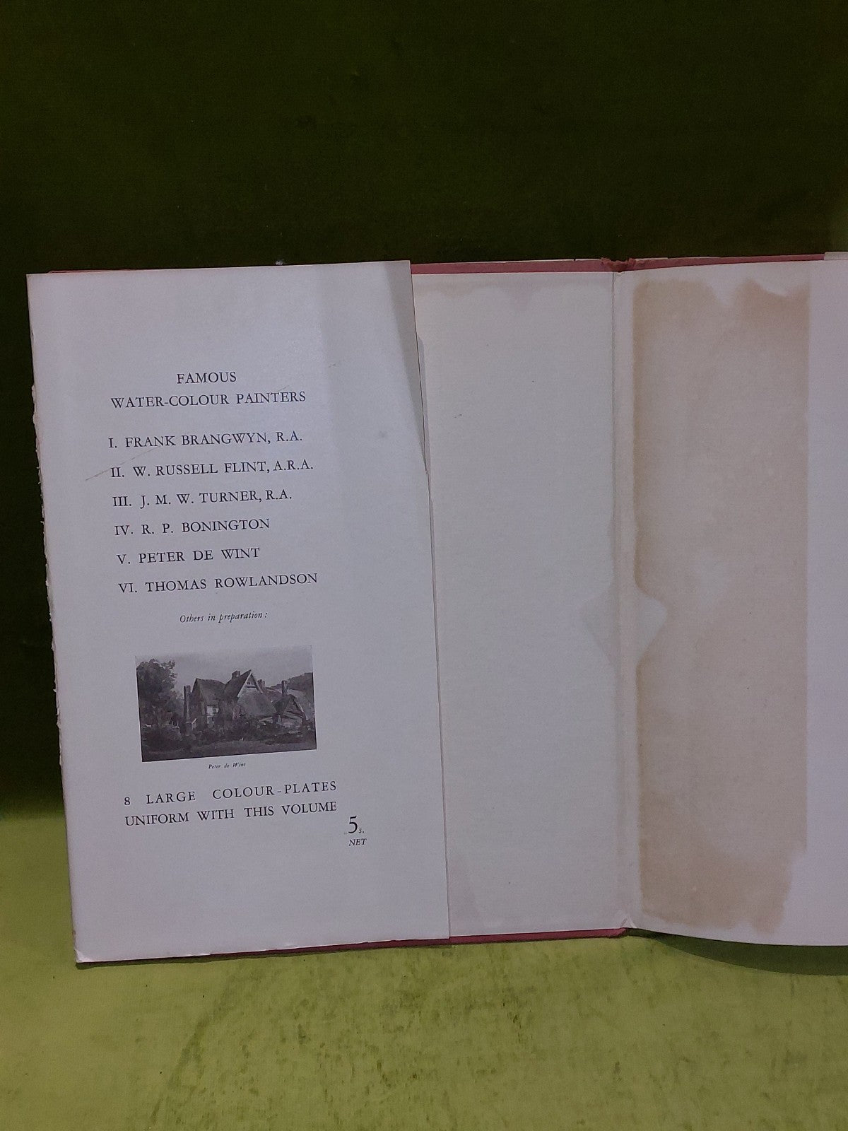 Famous WaterColour Painters, Thomas Rowlandson The Studio Ltd 1st Ed HB DJ 19294