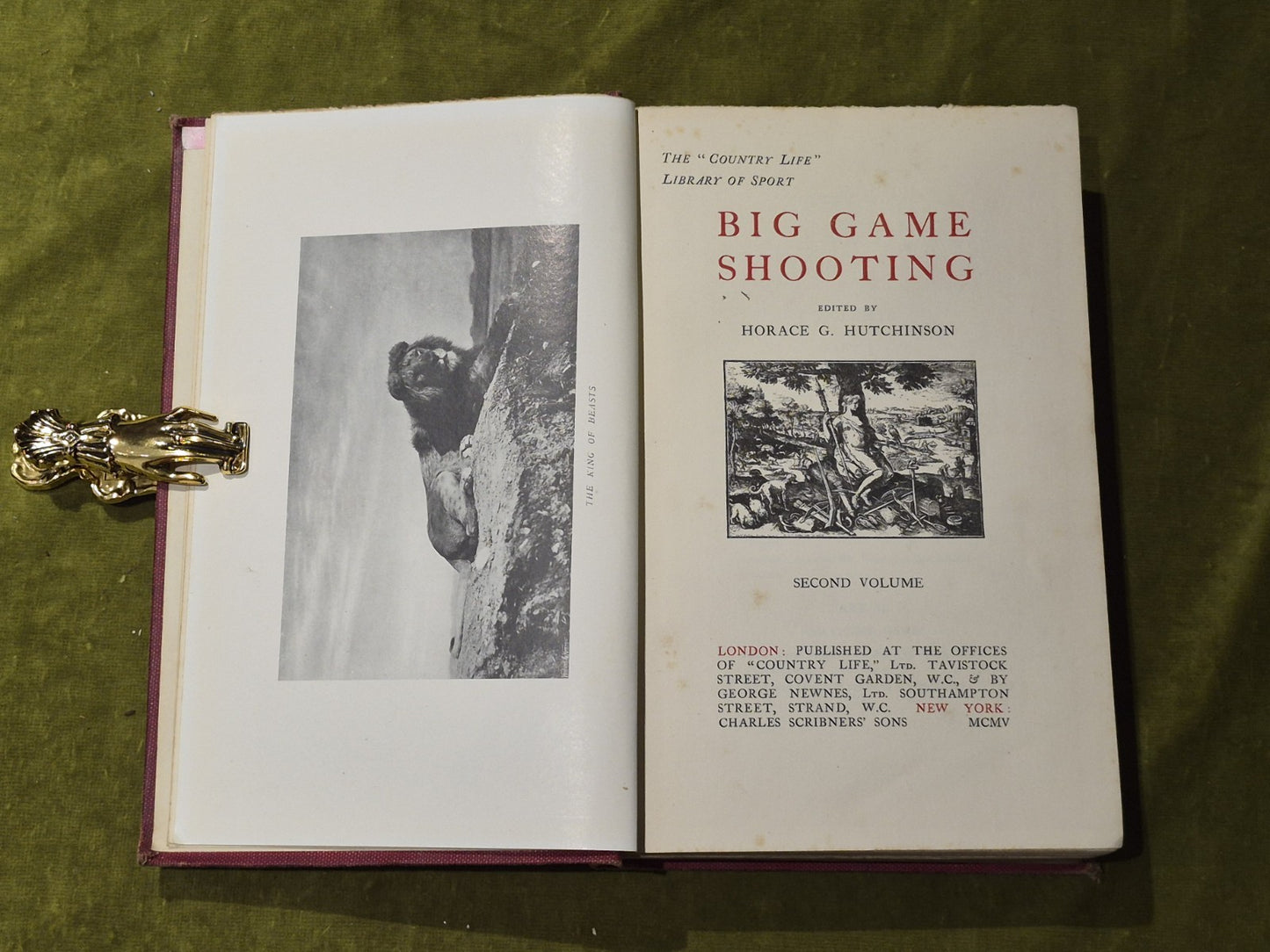 BIG GAME SHOOTING VOL 2 - HORACE HUTCHINSON  COUNTRY LIFE LIBRARY OF SPORT BOOK5
