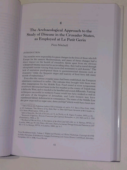The Military Orders Volume 2 : Welfare and Warfare - Helen Nicholson (1998) Hb6