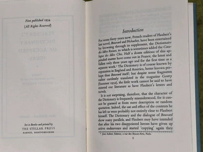 Flaubert's Dictionary Of Accepted Ideas (1954)  translated by Jacques Barzun5